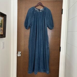 Boden Elegant Blue Denim Dress